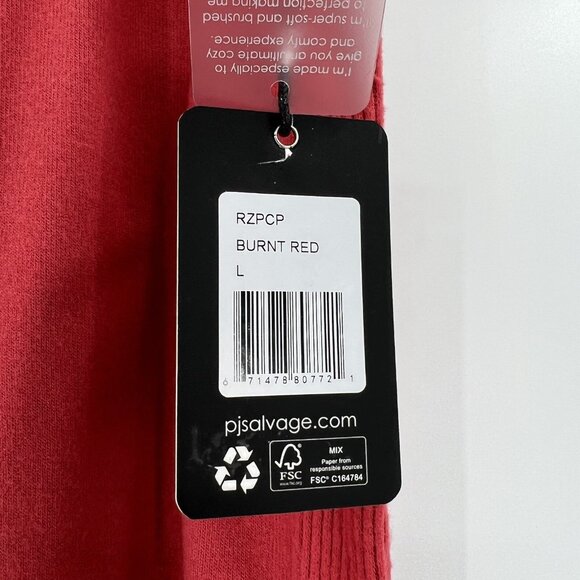 PJ Salvage Peachy in Color Lounge Joggers Pajama Pants sz L Burnt Red RZPCP NWT - Picture 4 of 9